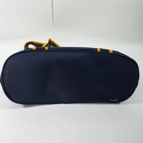 Liz Claiborne Nautical Tote Travel Bag Duffle Anchor Small Nylon Blue Yellow 90s - Picture 15 of 16